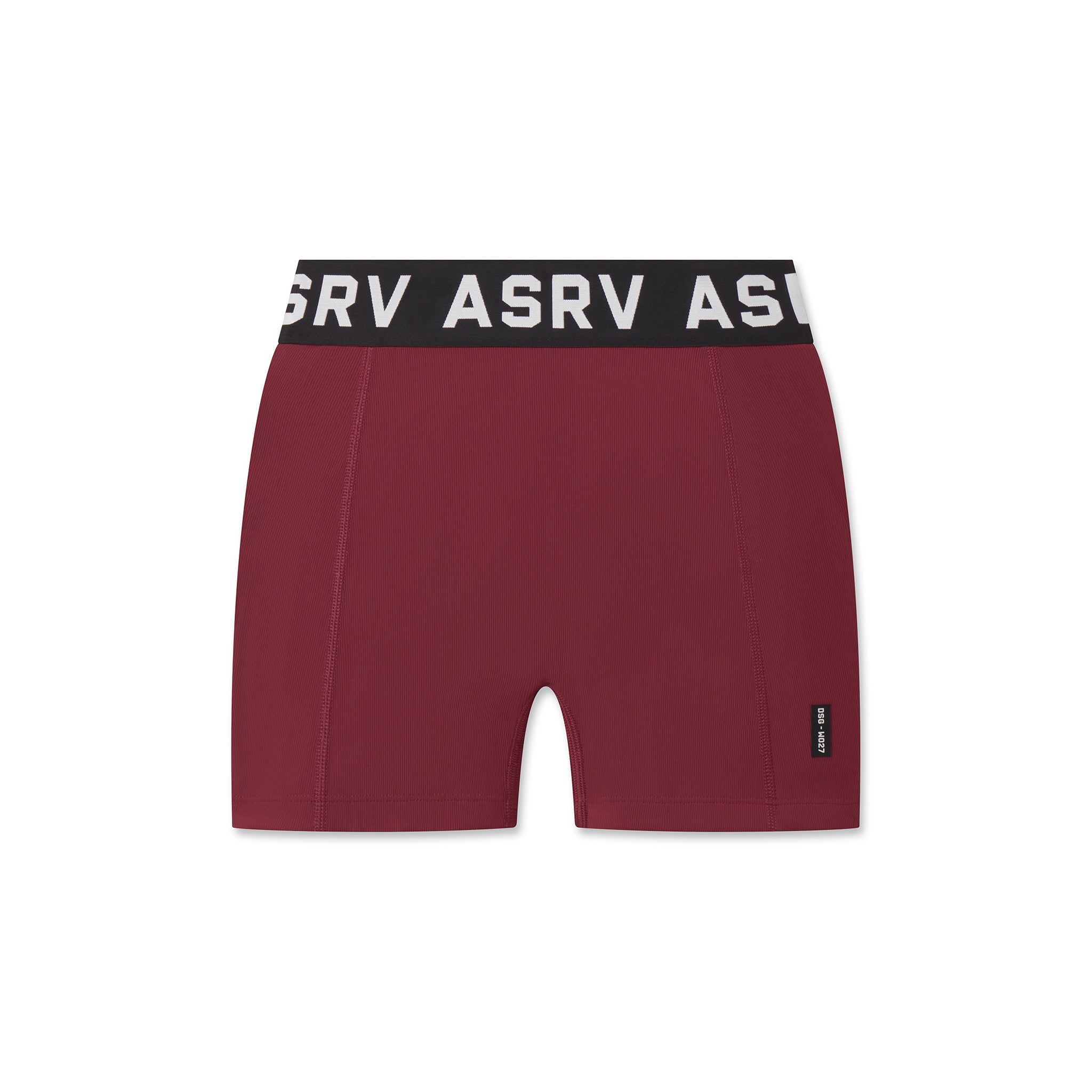 W027. LYCRA® Ribbed Short - Crimson