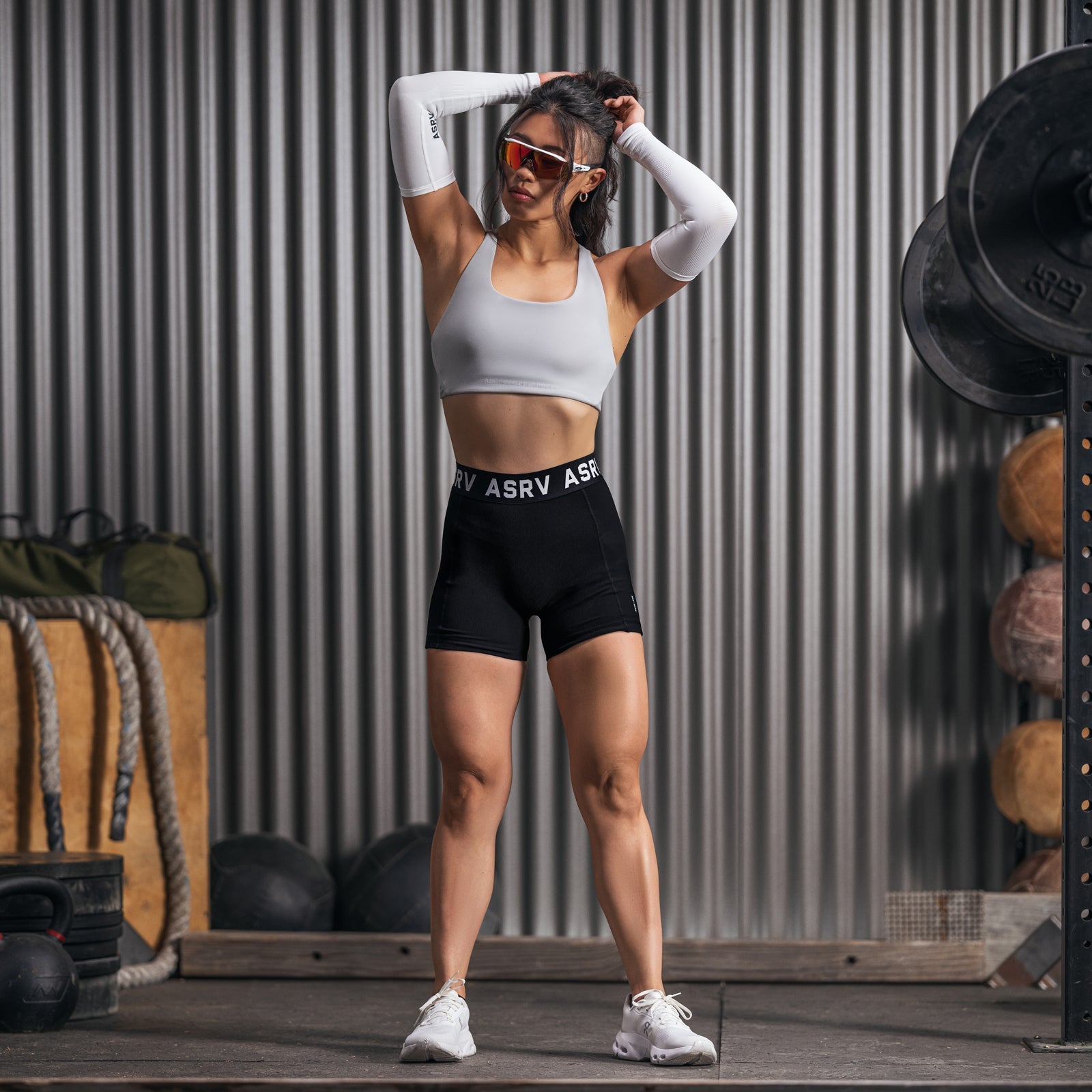 W027. LYCRA® Ribbed Short - Black
