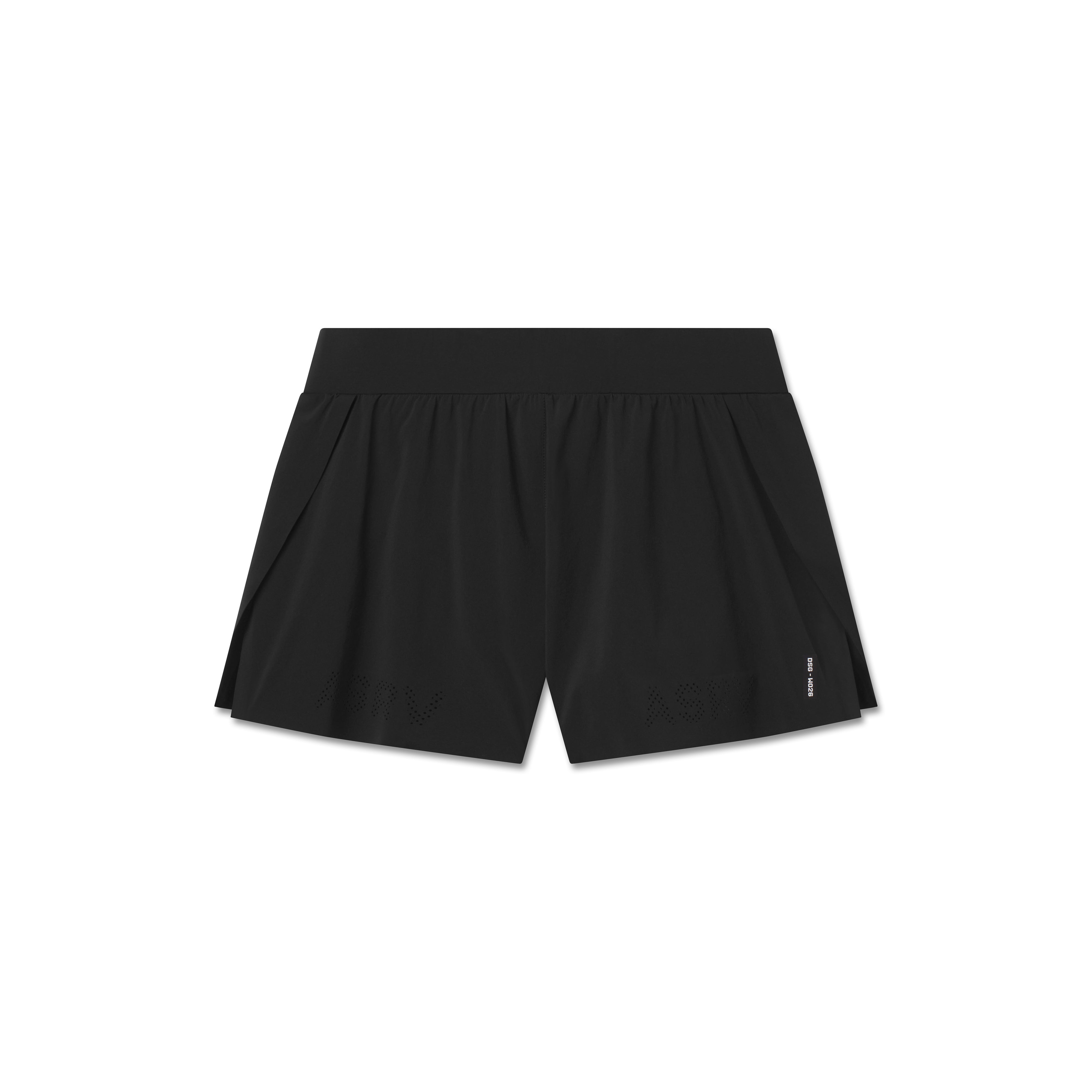 W026. Aerotex™ Side Split Run Short - Black