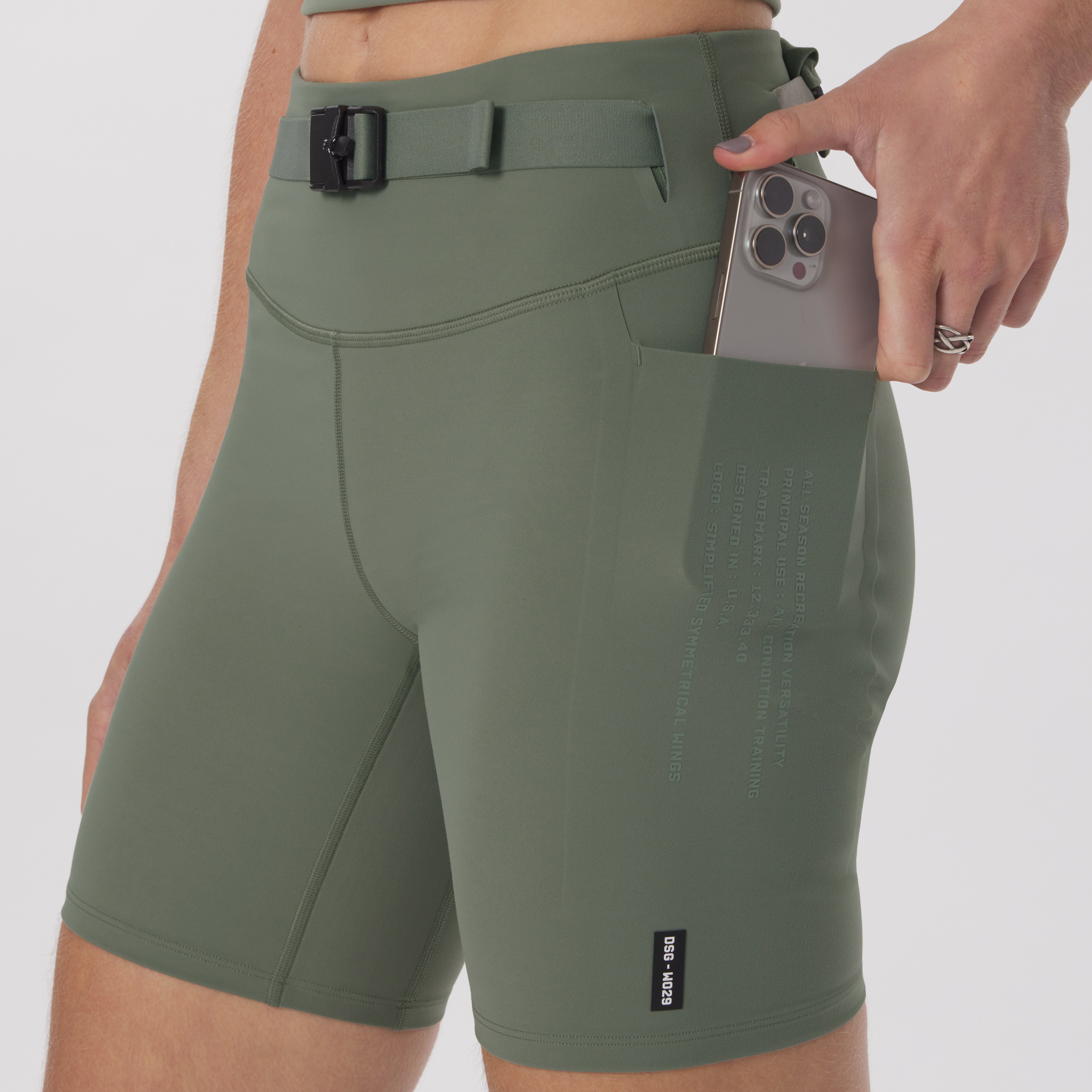 W029. LYCRA® 3-in-1 Biker Short - Sage