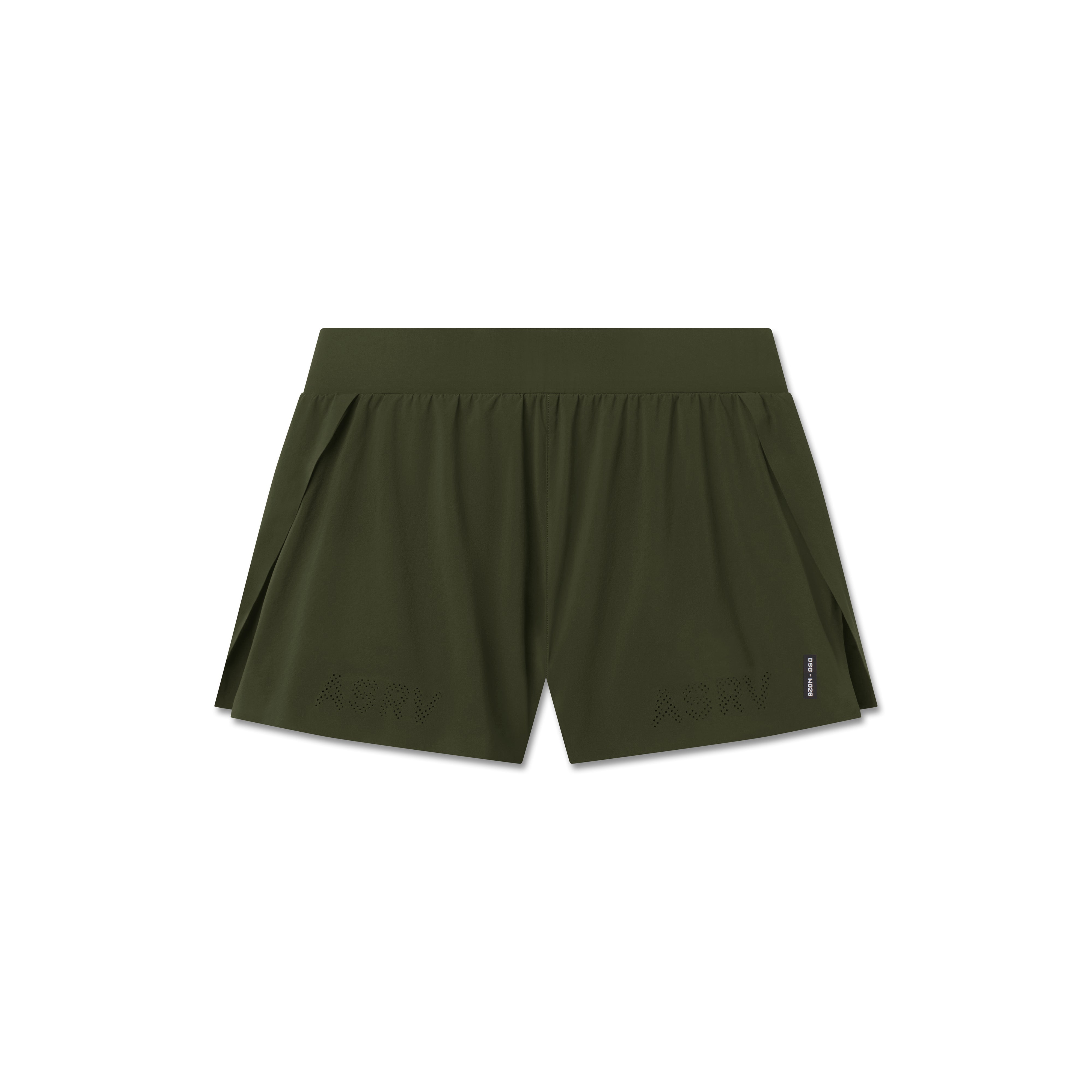 W026. Aerotex™ Side Split Run Short - Olive