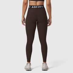 W071. LYCRA® Ribbed Legging - Dark Earth