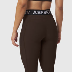 W071. LYCRA® Ribbed Legging - Dark Earth