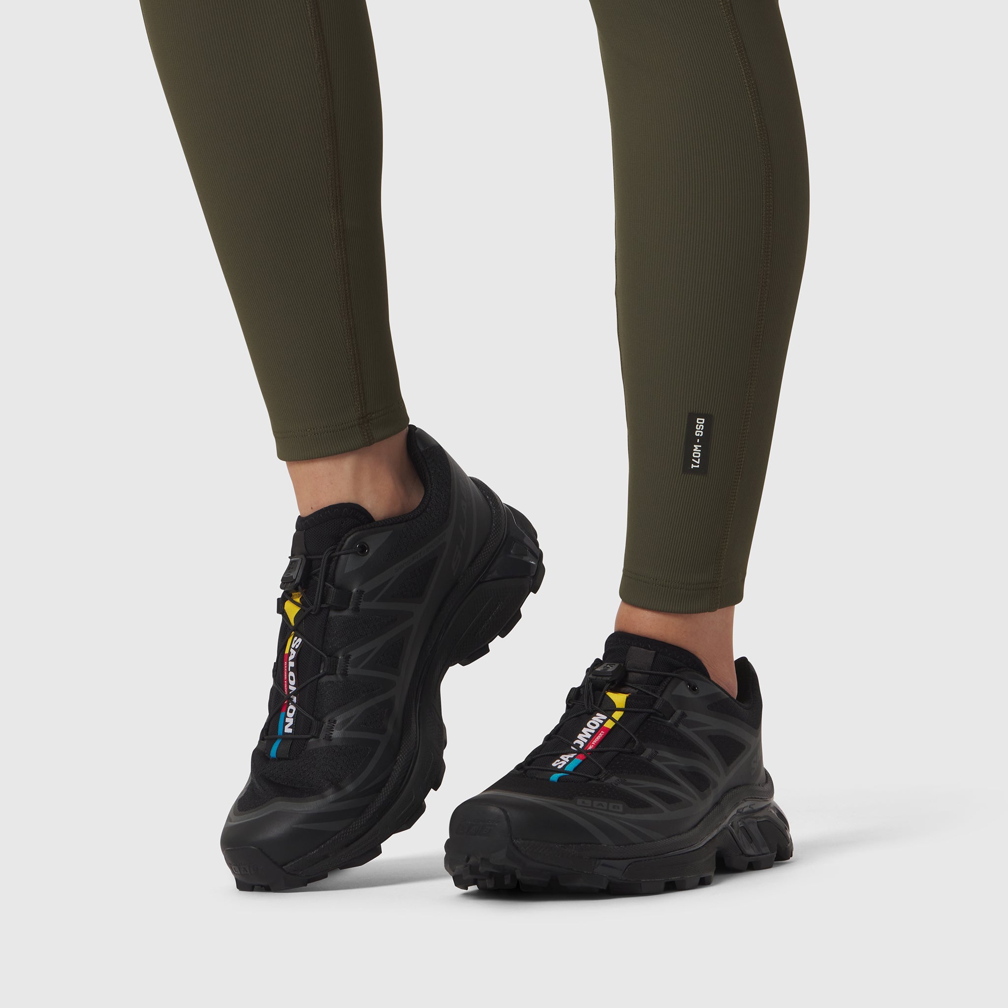 W071. LYCRA® Ribbed Legging - Olive