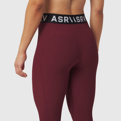 W071. LYCRA® Ribbed Legging - Crimson
