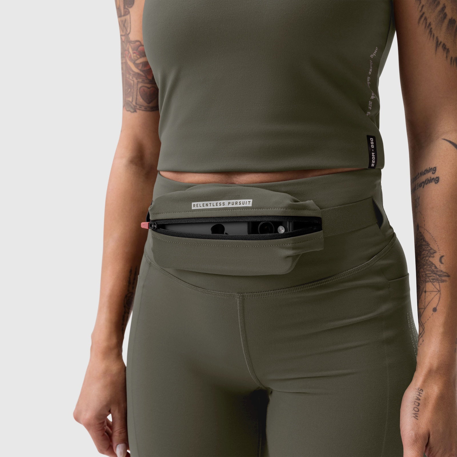 W030. LYCRA® 3-in-1 Legging - Olive