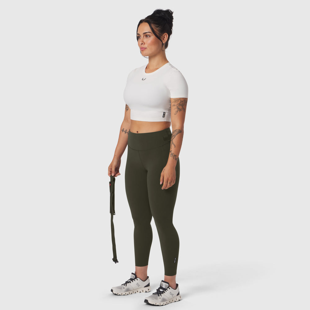 W030. LYCRA® 3-in-1 Legging - Olive