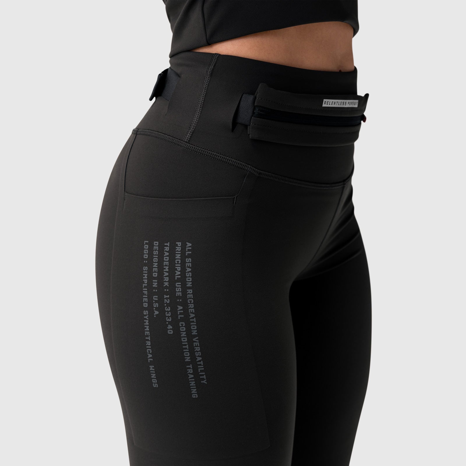 W030. LYCRA® 3-in-1 Legging - Black