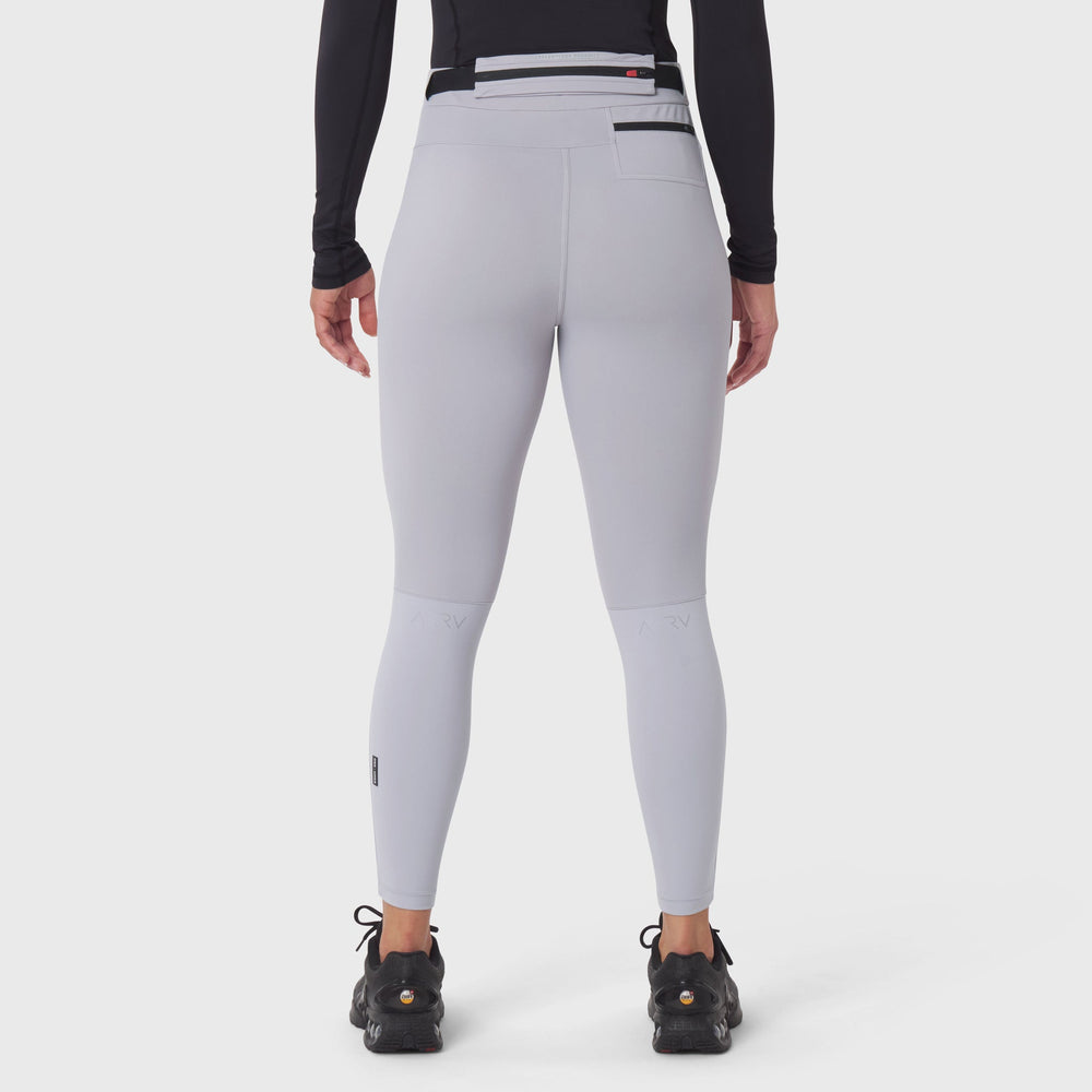 W059. Hybrid Belt-Pack Run Legging - Slate Grey