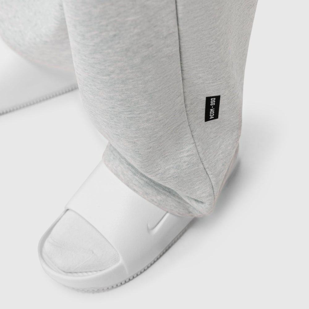 W034. Sorona® Terry Straight Leg Sweats - Heather Grey