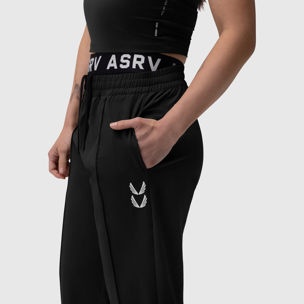 W036. Ripstop Relaxed Track Pant - Black