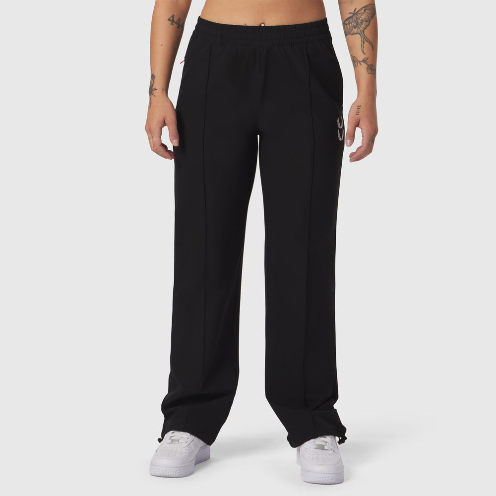 W036. Ripstop Relaxed Track Pant - Black