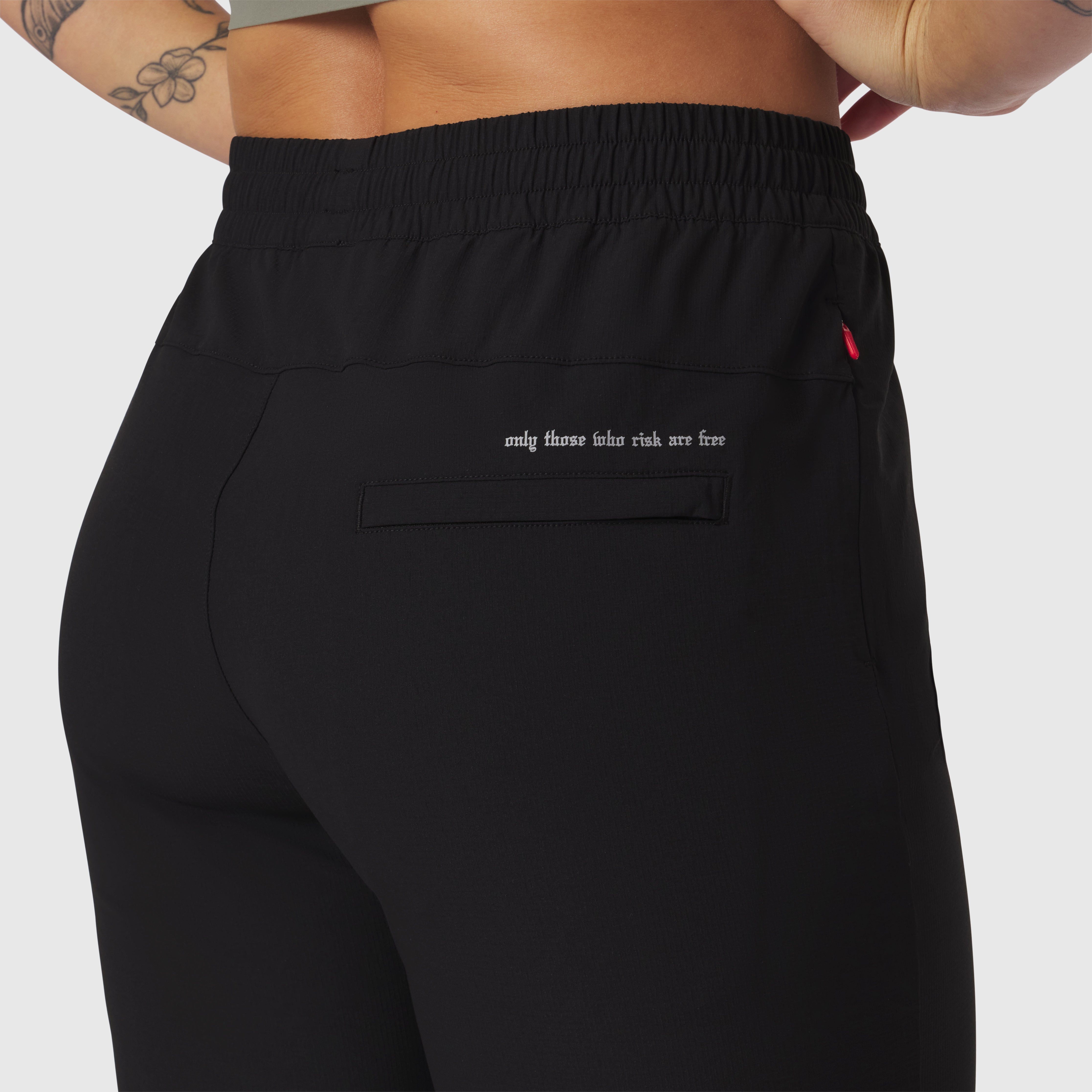 W036. Ripstop Relaxed Track Pant - Black