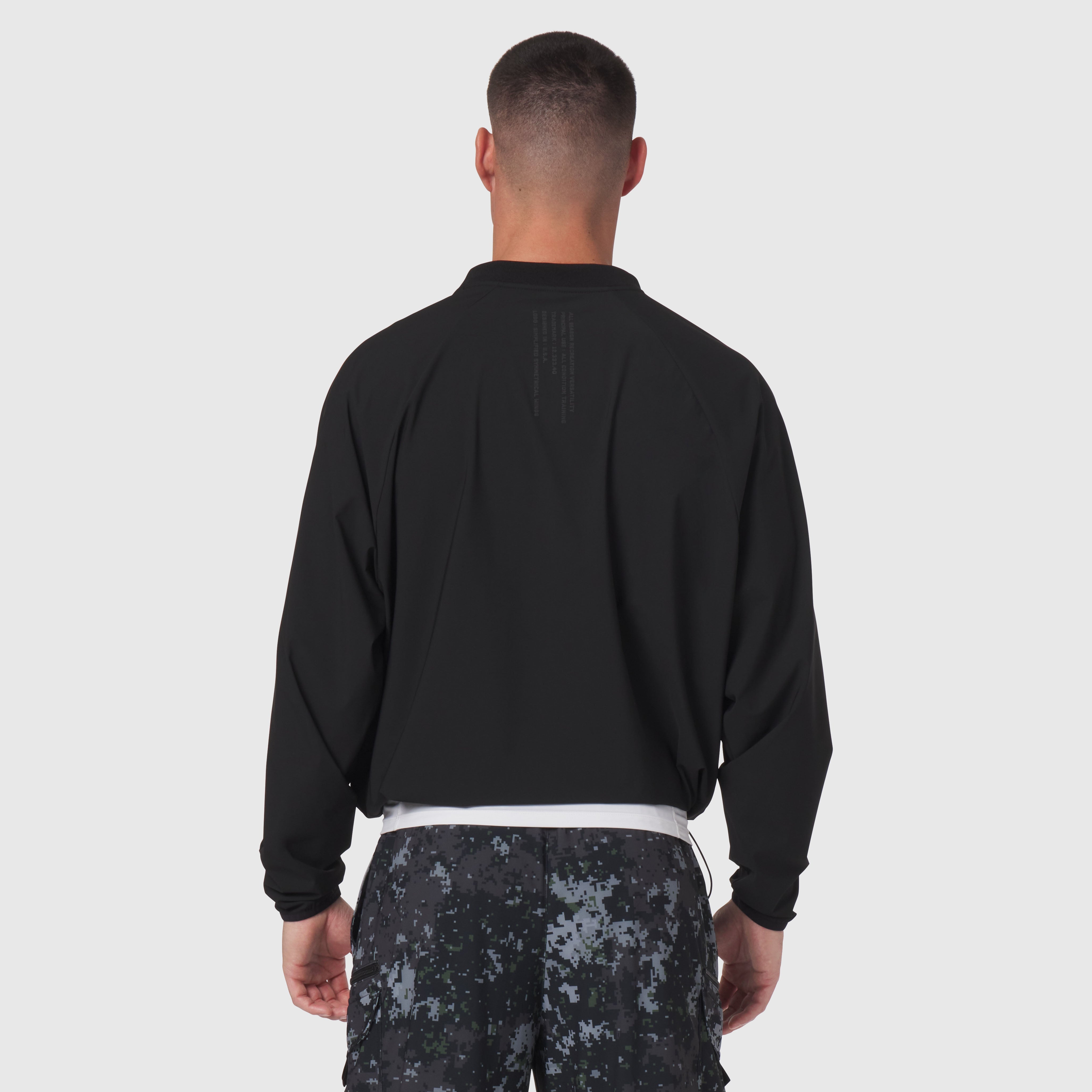 1141. Tetra-Lite® Blade Collar Zip Jacket - Black