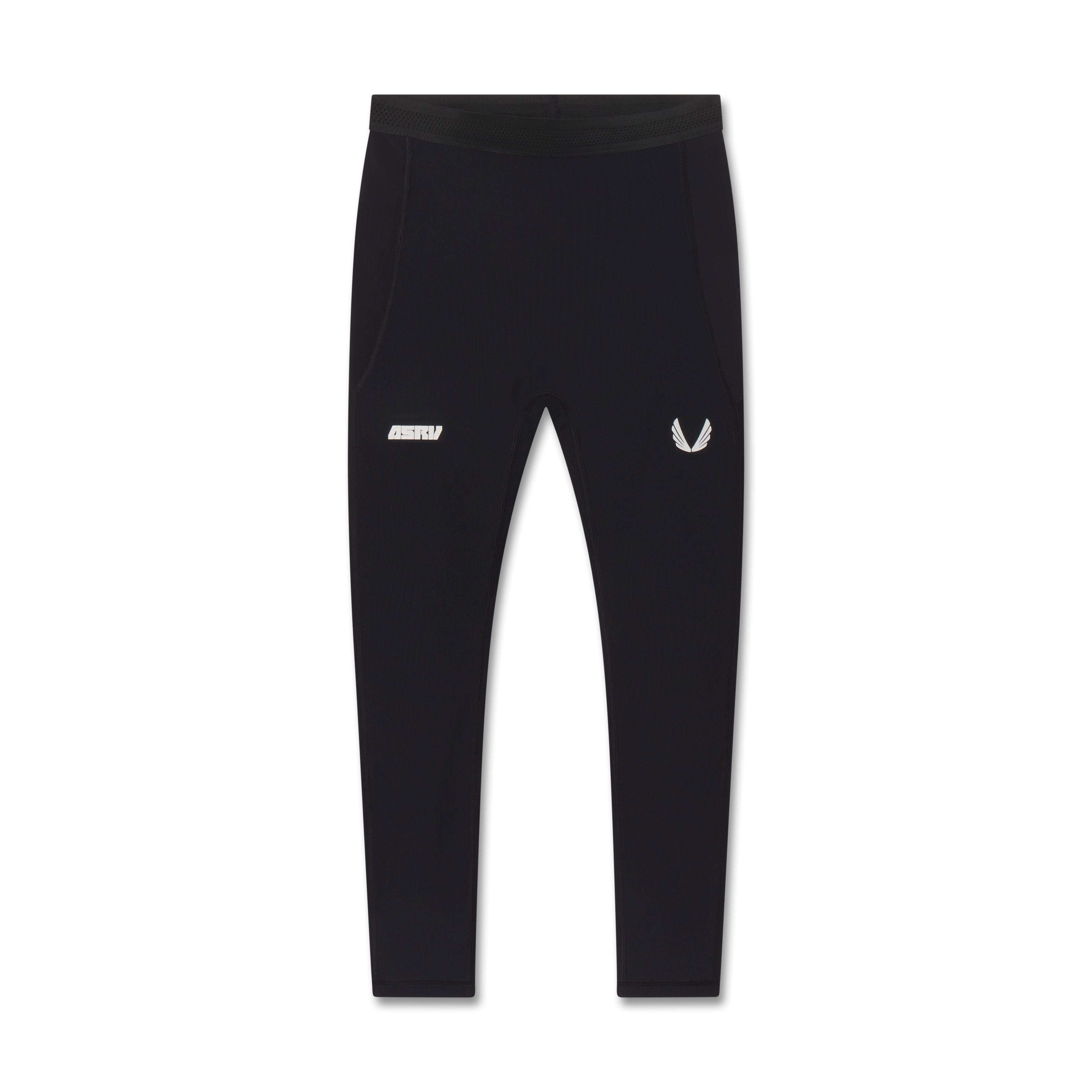 1146. Lycra® Ribbed Running Tight - Black