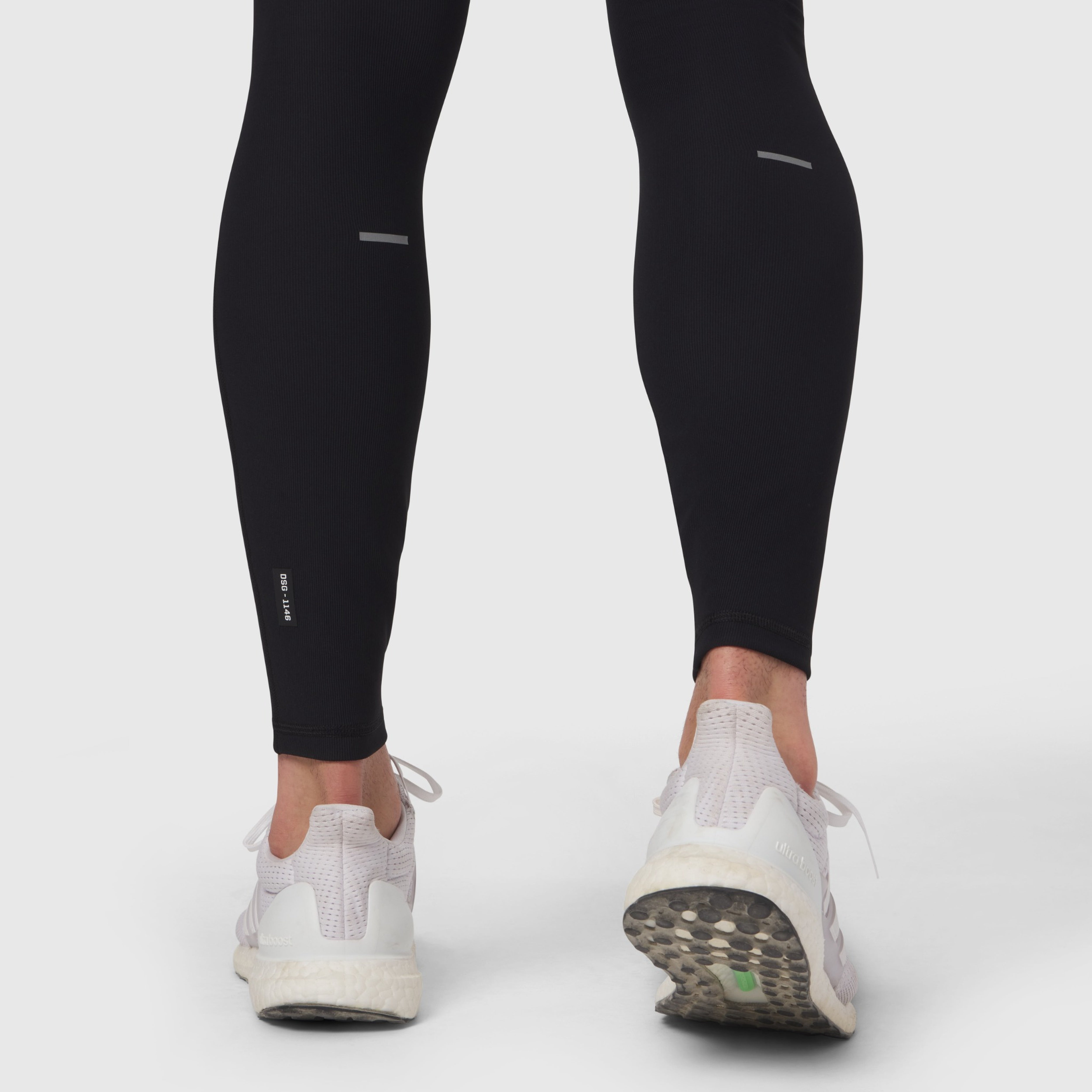 1146. Lycra® Ribbed Running Tight - Black