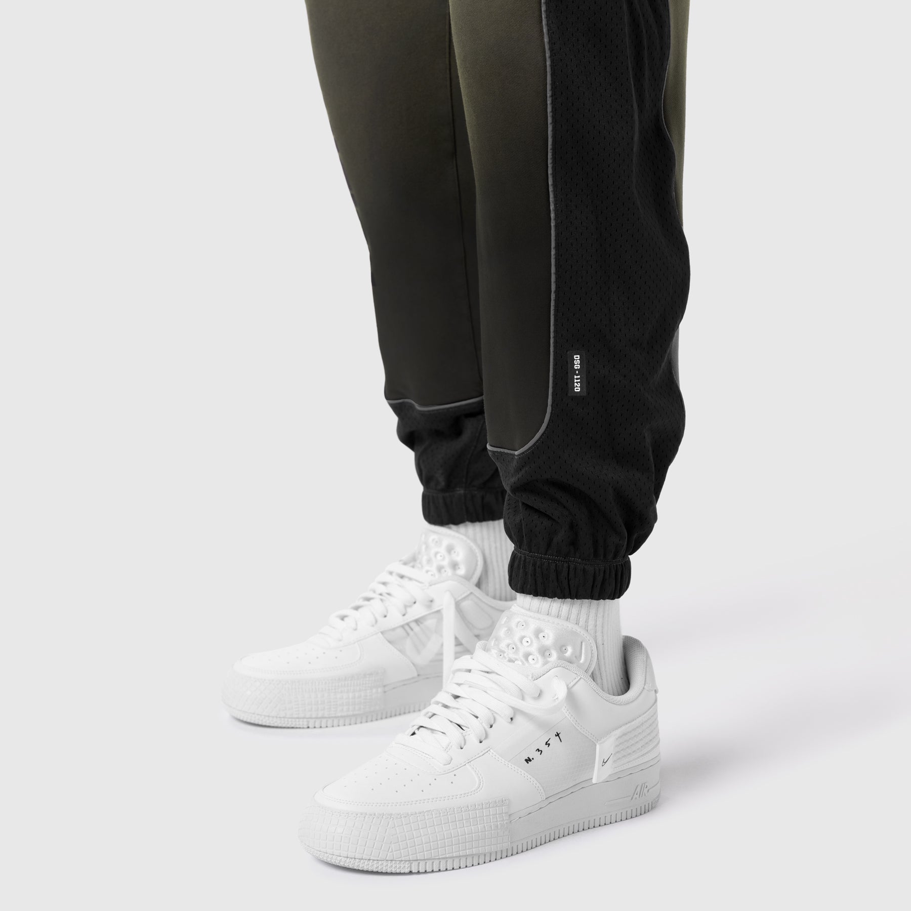 1120. Tech-Terry™ Mesh Panel Sweats - Olive "Blade TD"