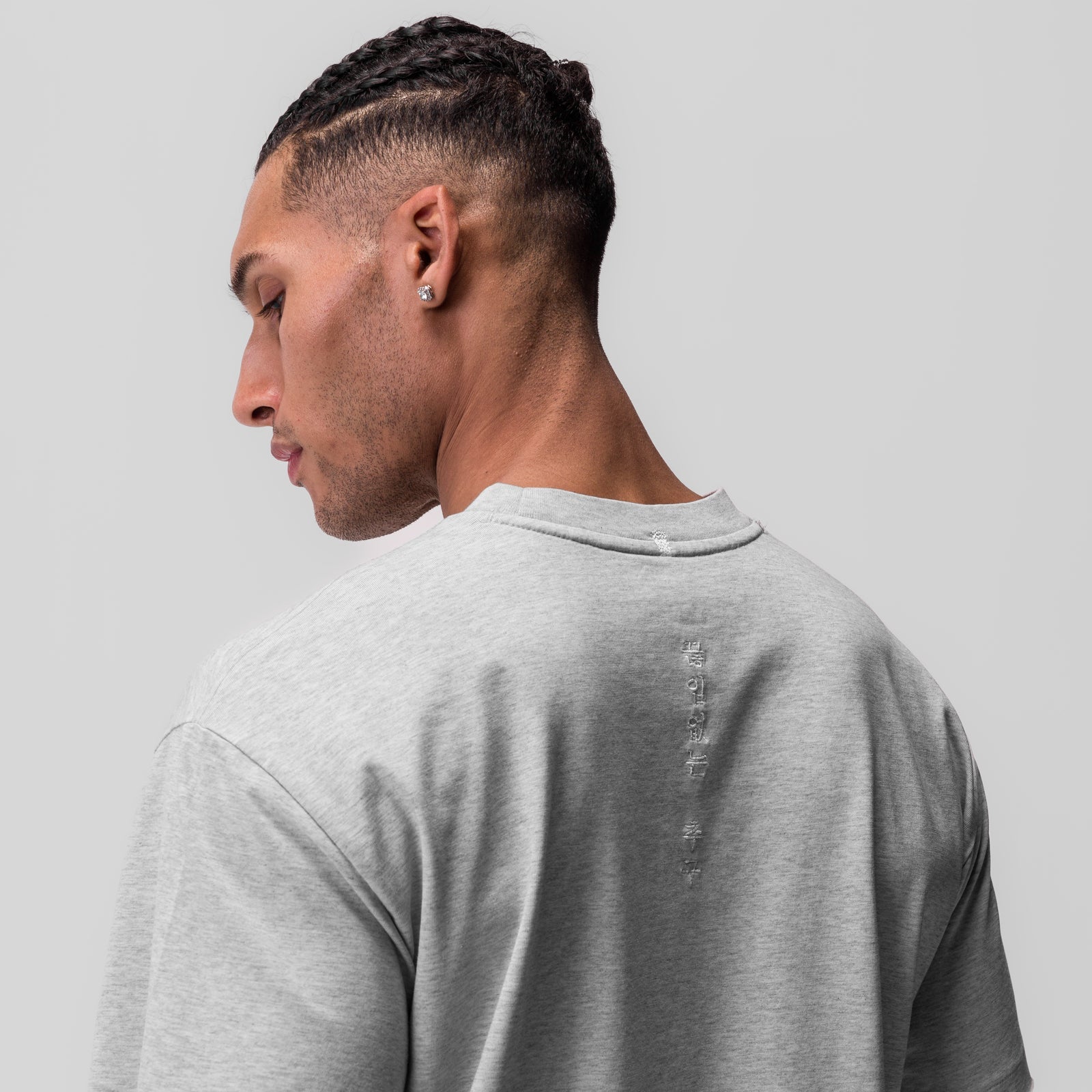 0797. Tech Essential™ Relaxed Tee - Heather Grey "Global"