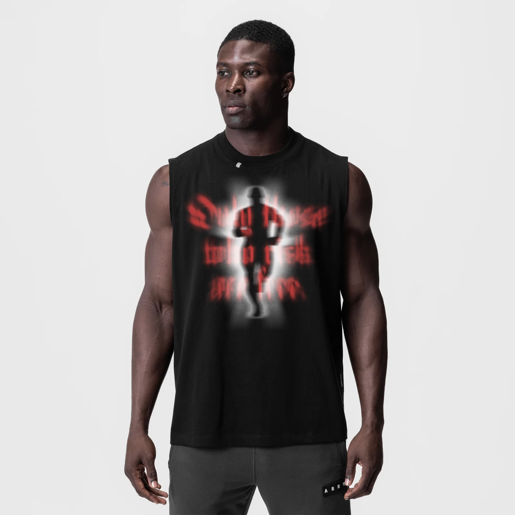 0807. Tech Essential™ Relaxed Cutoff - Black "Ghost Runner"