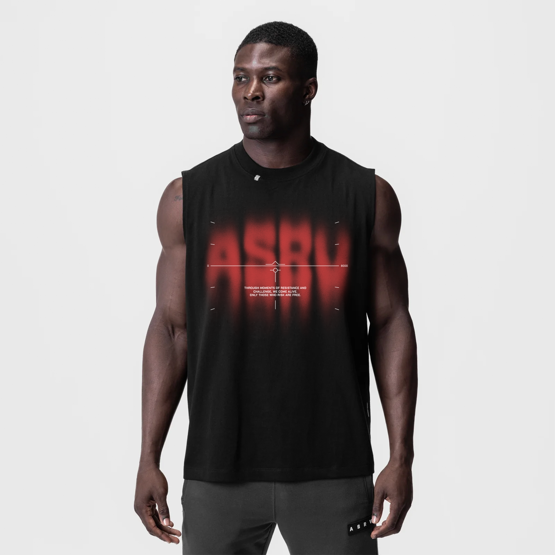 0807. Tech Essential™ Relaxed Cutoff - Black "Target Acquired"