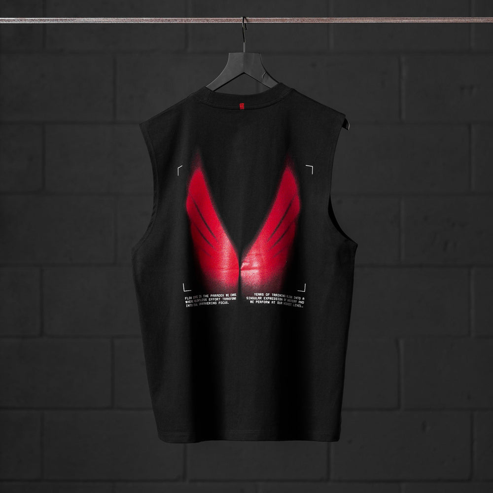 0807. Tech Essential™ Relaxed Cutoff - Black "Ghost Trace"