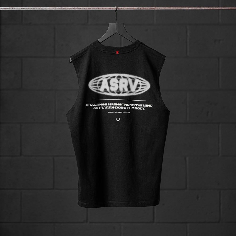 0807. Tech Essential™ Relaxed Cutoff - Black "Global Reach"