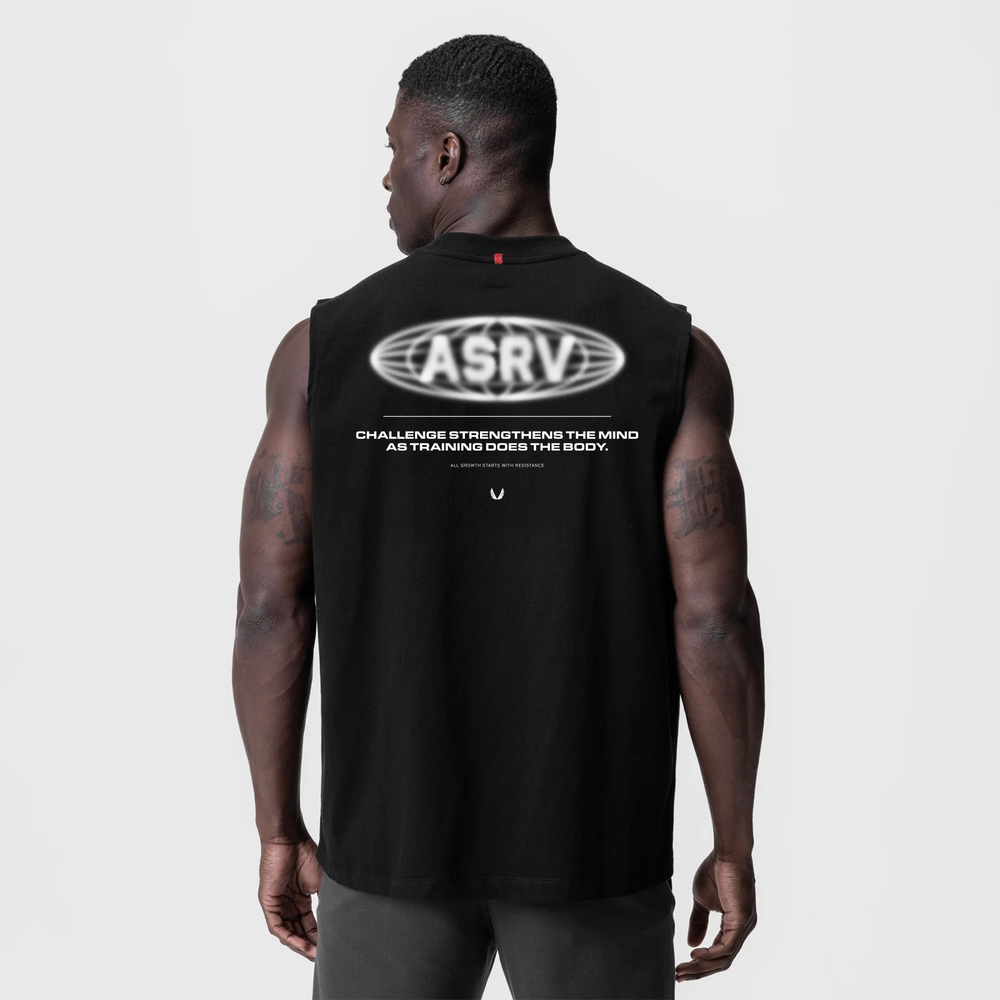 0807. Tech Essential™ Relaxed Cutoff - Black "Global Reach"