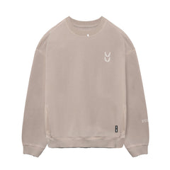 0861. Tech Essential™ Distressed Crewneck - Faded Chai