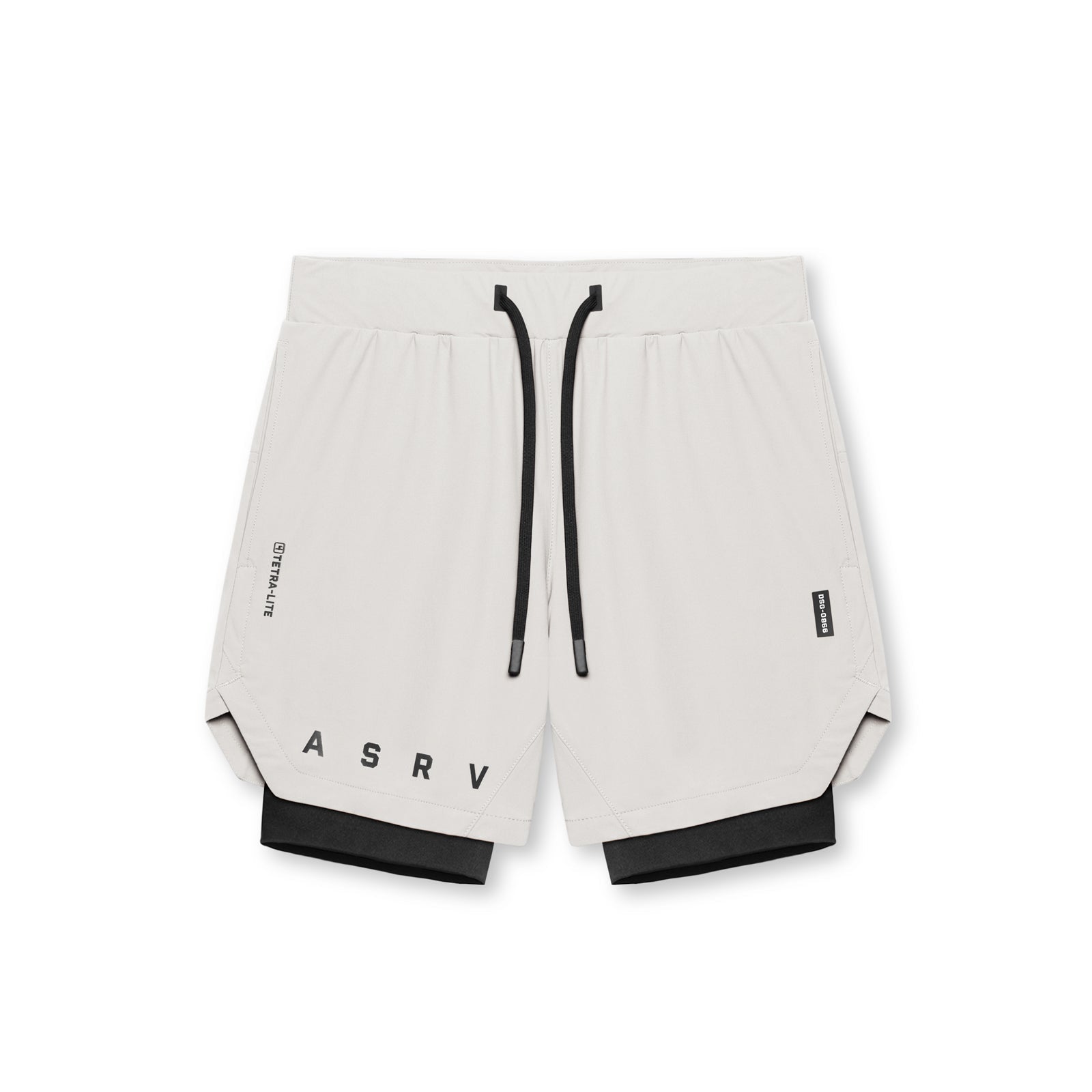 0866. Tetra-Lite® 7" Liner Short - Stone "ASRV"/Black