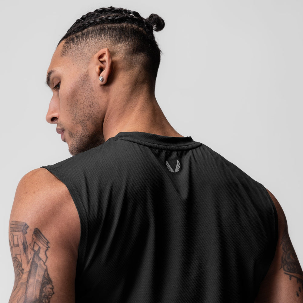 0757. AeroSilver® Cutoff Tank - Black "OTWR"