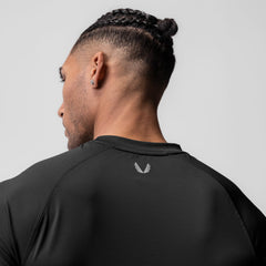 0918. AeroSilver® Fitted Tee - Black "RP"