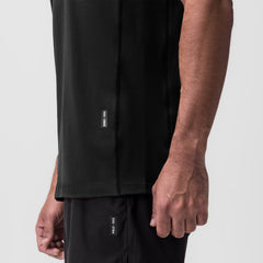 0809. Supima® Mesh Panel Training Singlet - Black