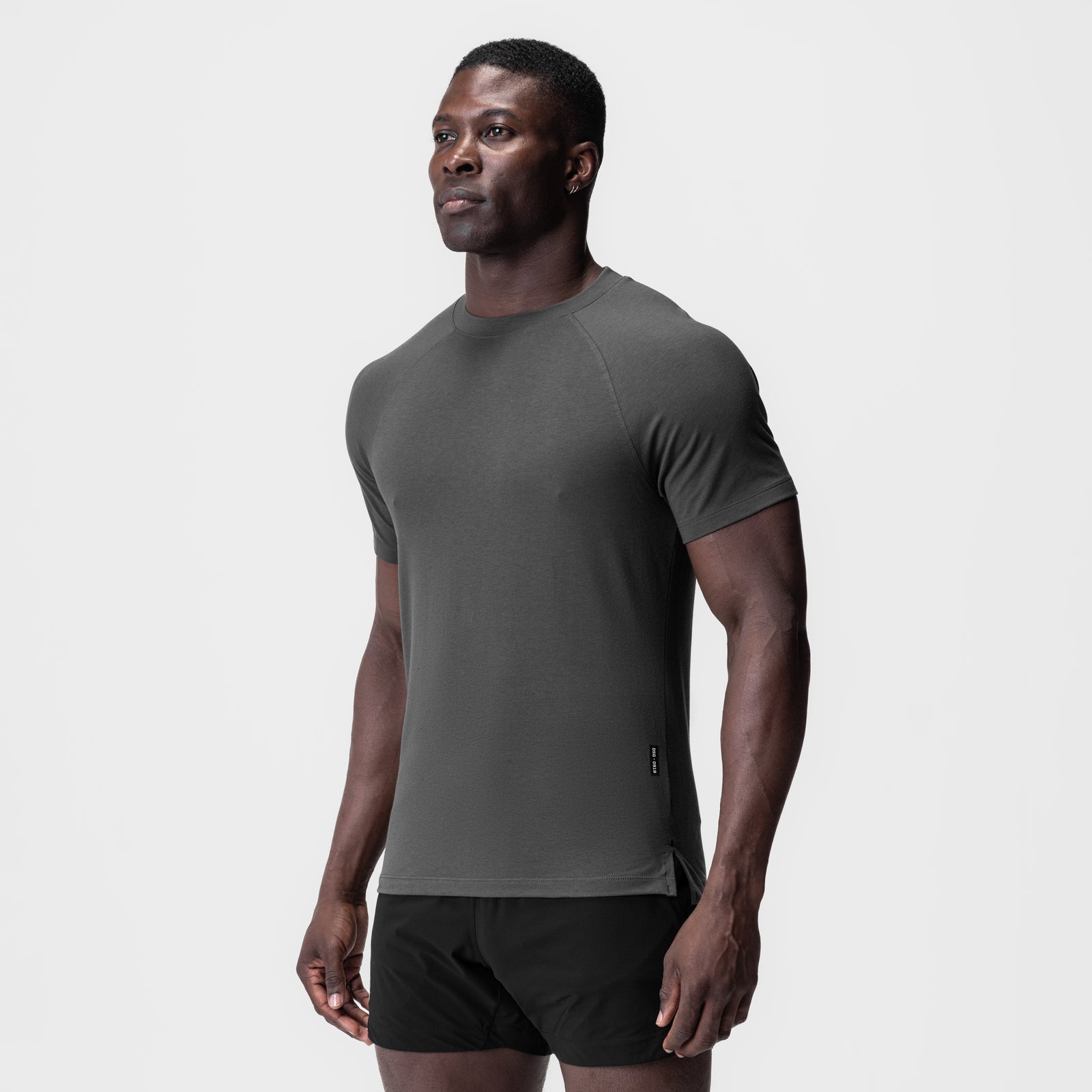 0919. Supima® Fitted Tee - Space Grey