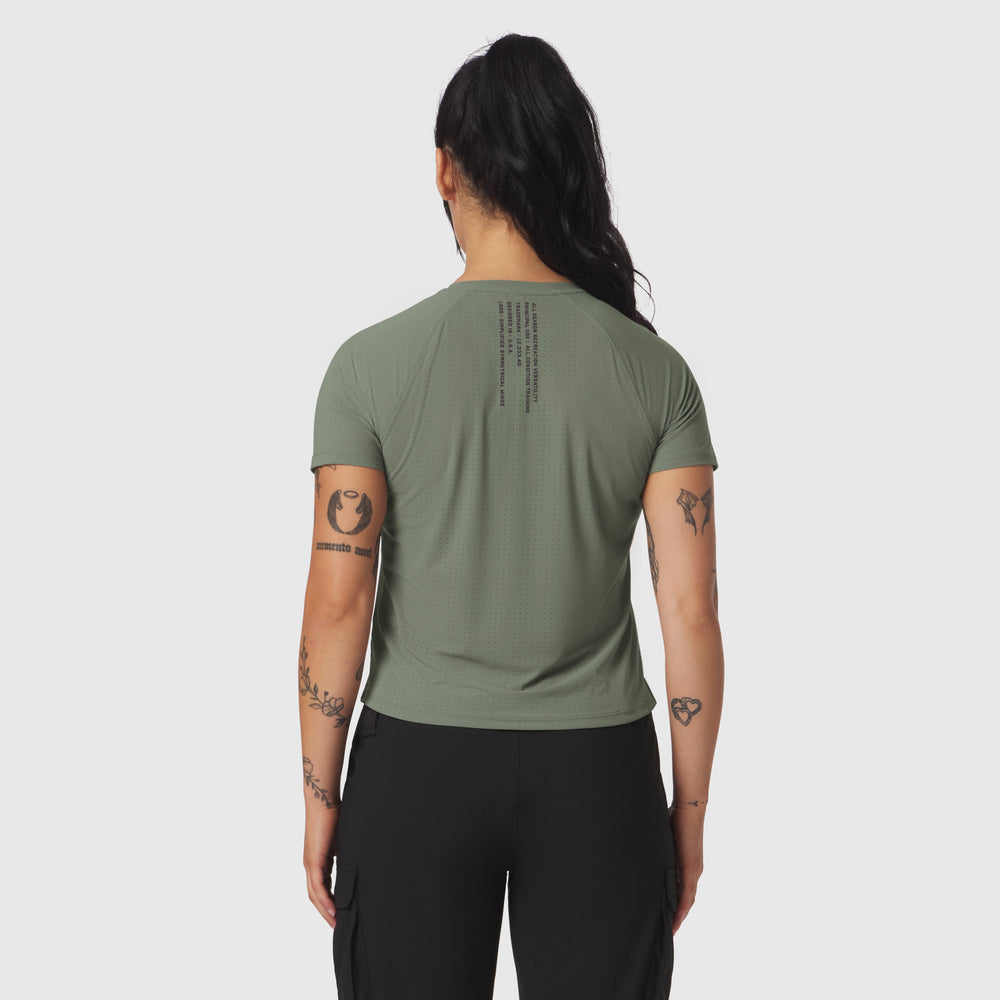 W017. Laser-Vent™ Established Tee - Sage