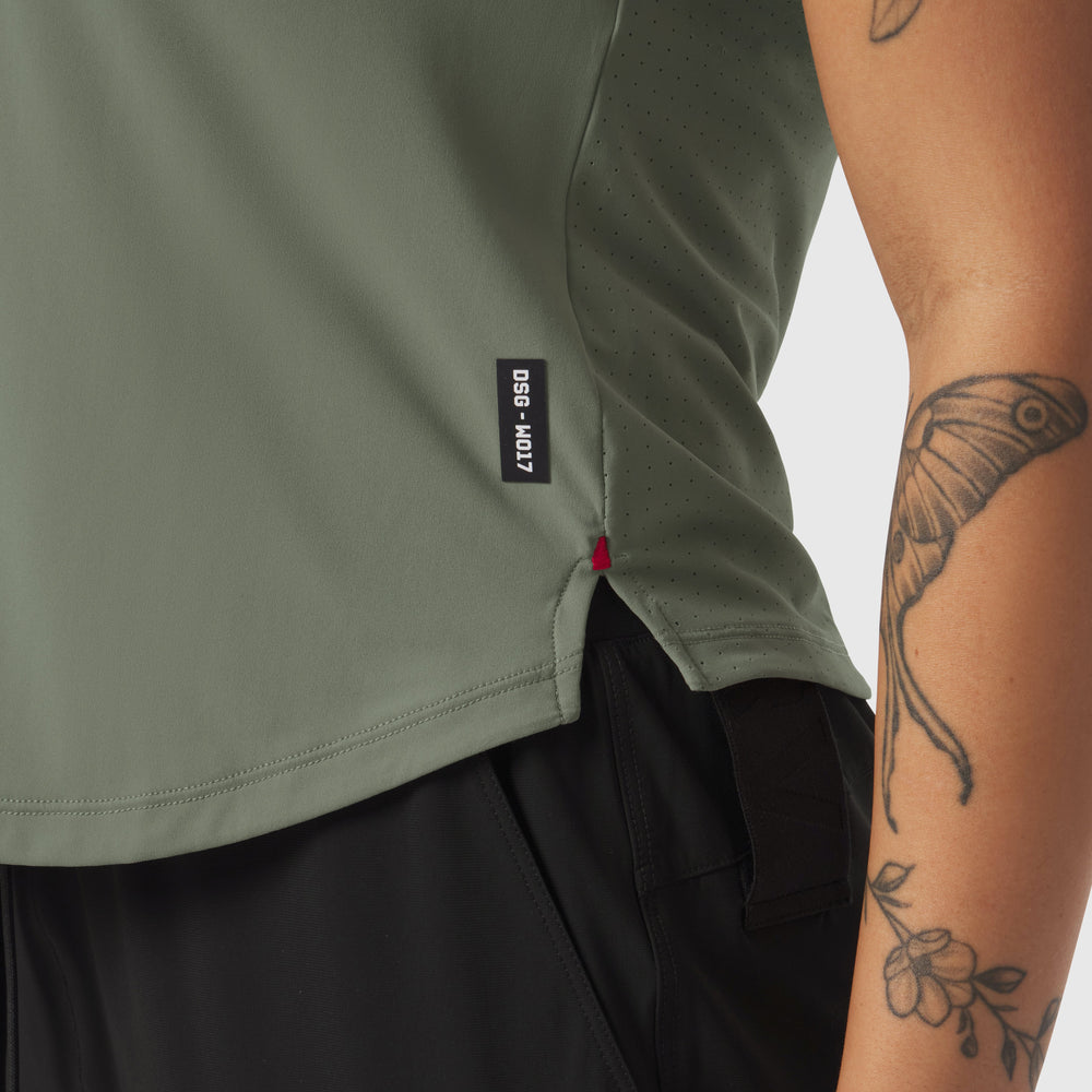 W017. Laser-Vent™ Established Tee - Sage
