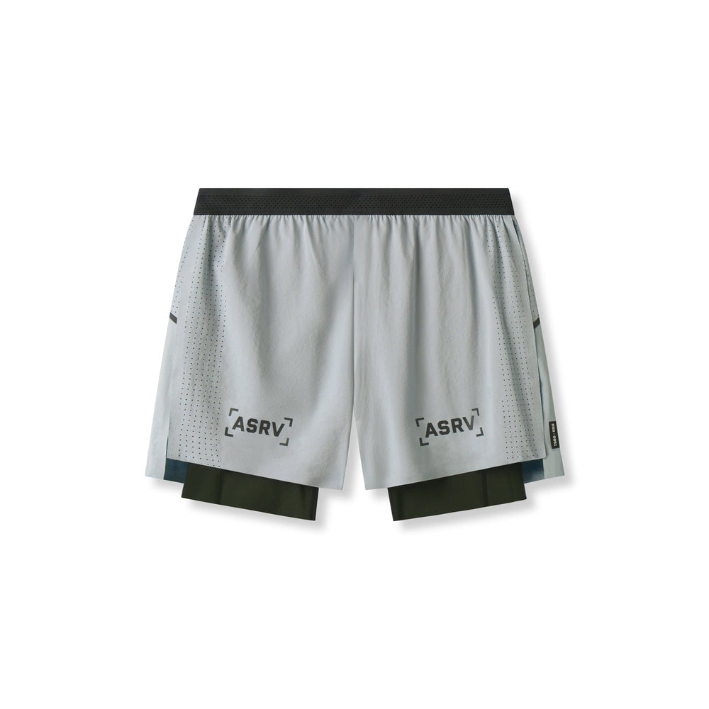 0951. Aerotex™ 4" High Split Liner Short - Slate Grey