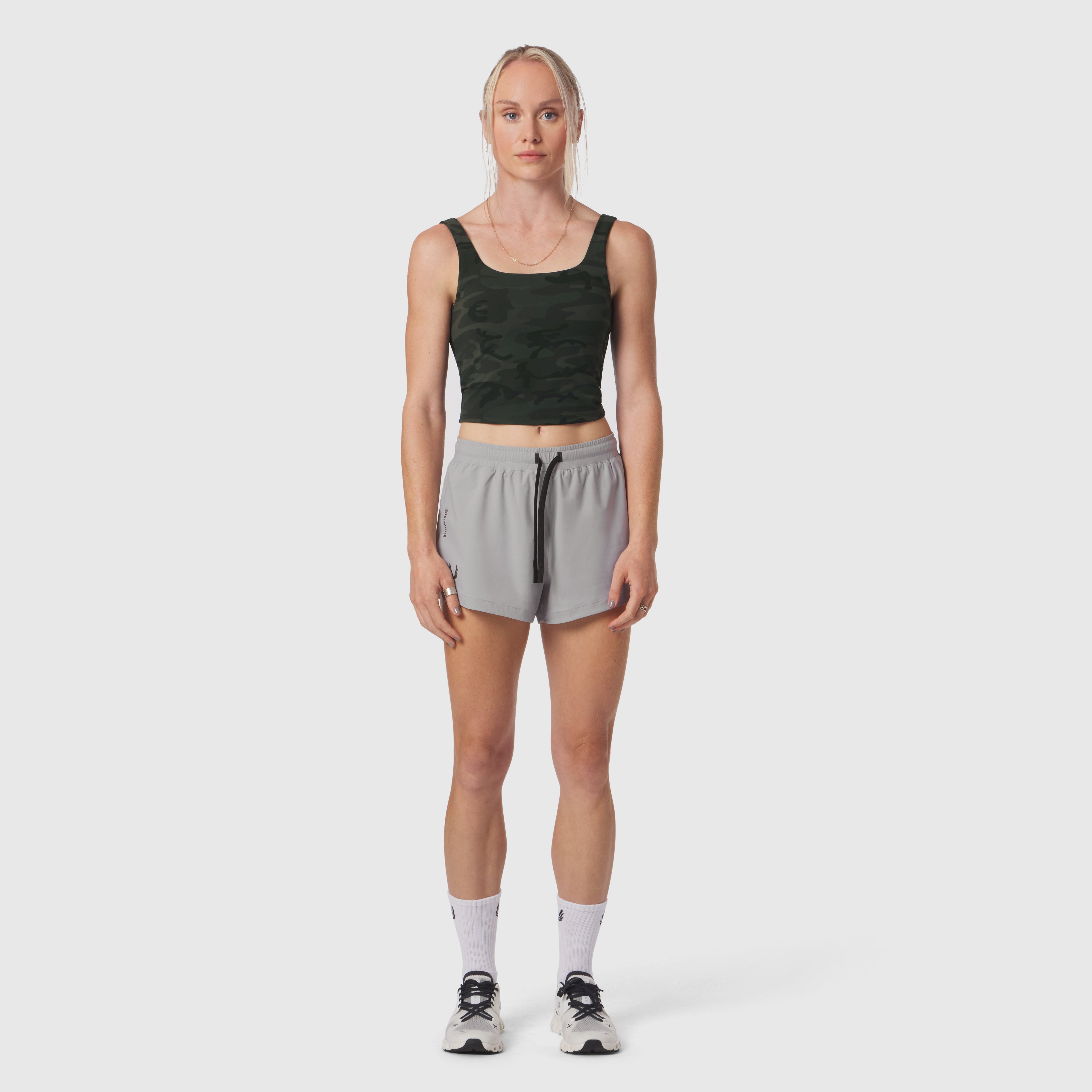 W022. LYCRA® 2-in-1 Tank Top - Dark Camo