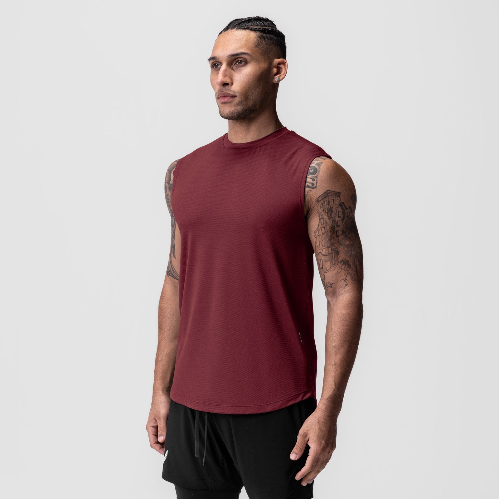 0757. AeroSilver® Cutoff Tank - Crimson