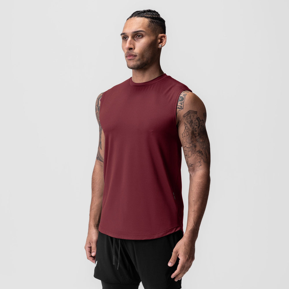 0757. AeroSilver® Cutoff Tank - Crimson