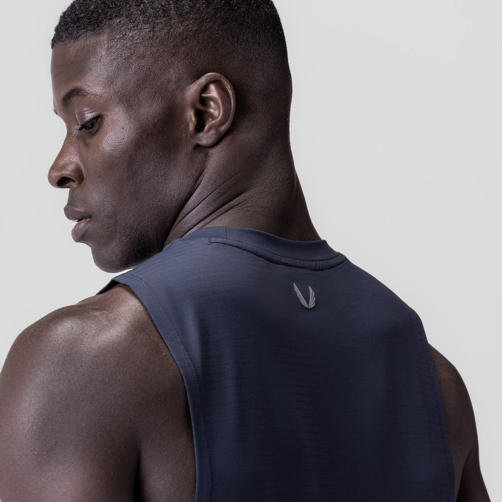 0837. 3D-Lite® 2.0 Lycra® Muscle Tank - Navy "RP"