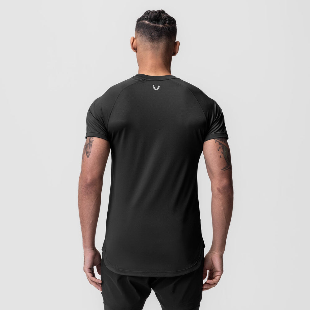 0660. AeroSilver® Established Tee - Black "Box Logo"