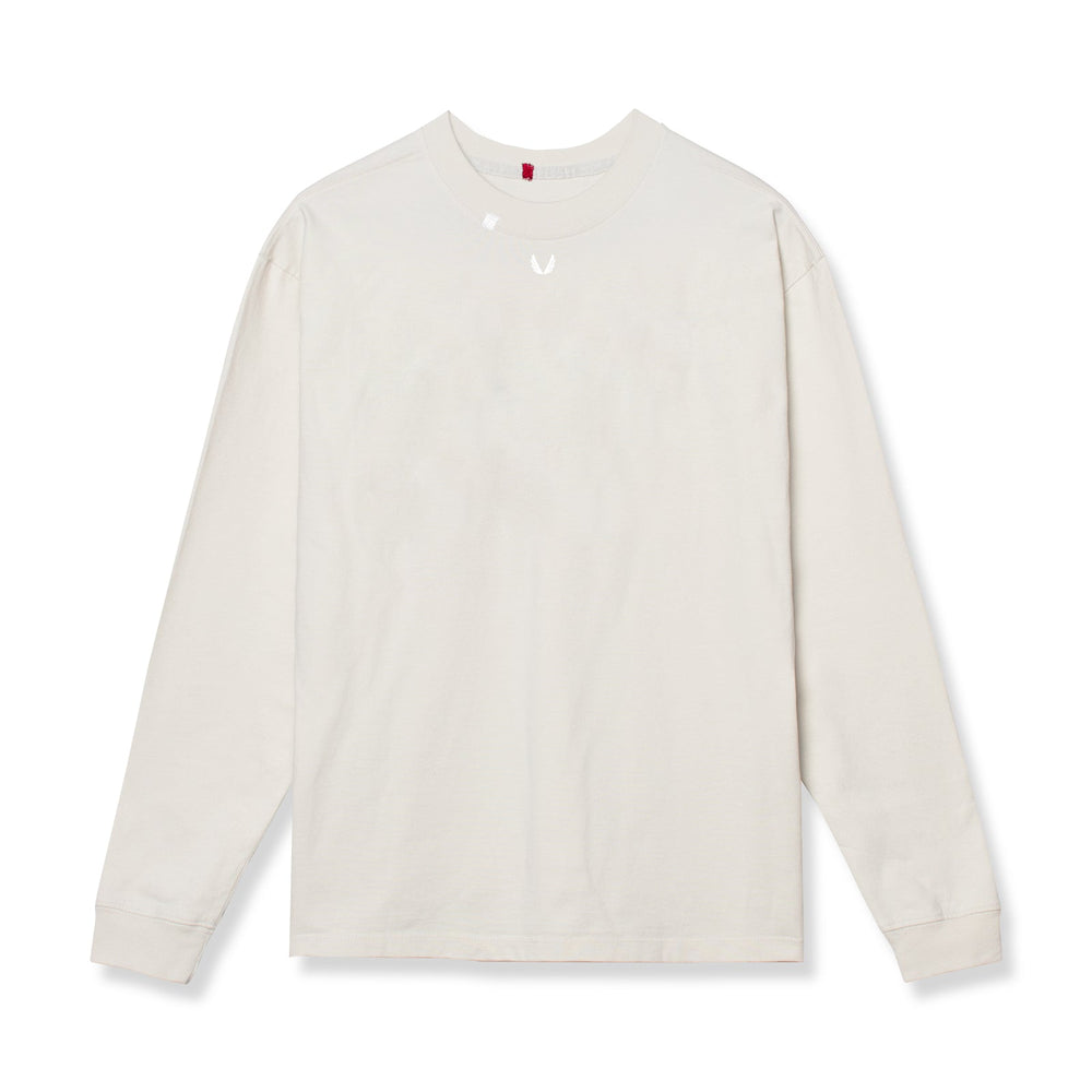 0851. Tech Essential™ Relaxed Long Sleeve - Stone/White "OTWR"