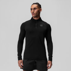 0906. Thermal Training Quarter Zip - Black "Cyber"