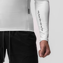 0908. WarpFlexx® Compression Mock Neck Long Sleeve - White "Space Brac