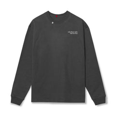0851. Tech Essential™ Relaxed Long Sleeve - Space Grey "Brush Wings/AS
