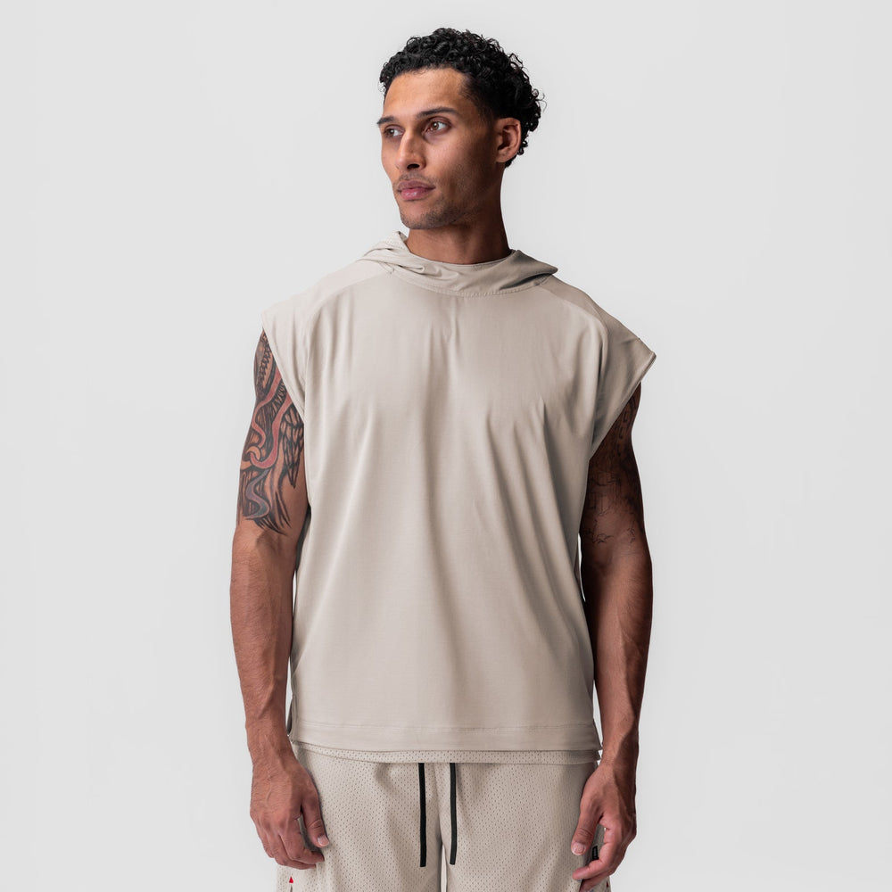 0983. Reversible 2-in-1 Cutoff Hoodie - Chai