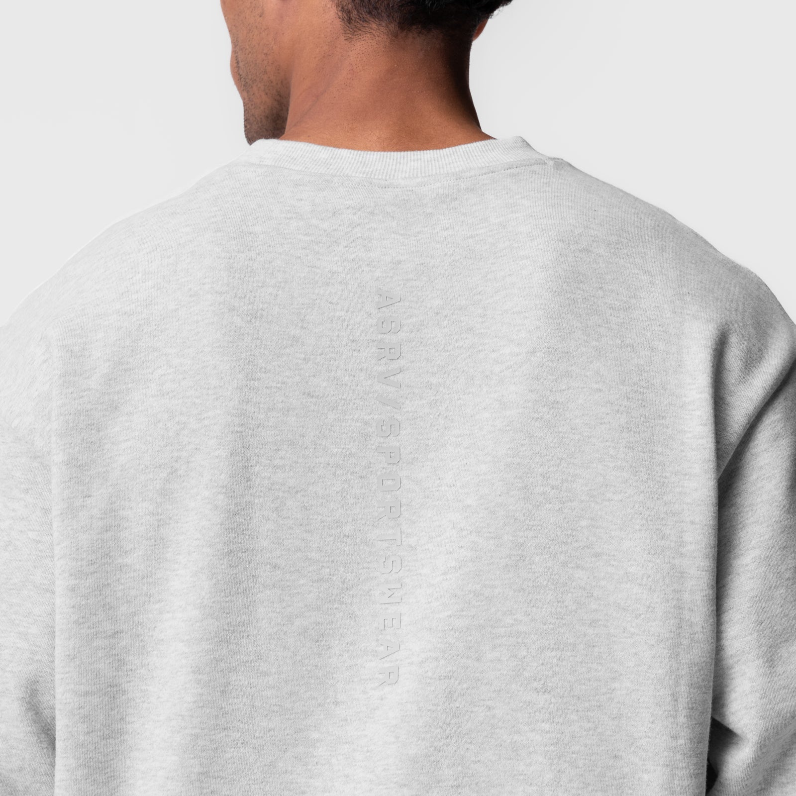 0984. Herringbone Terry Crewneck - Heather Grey
