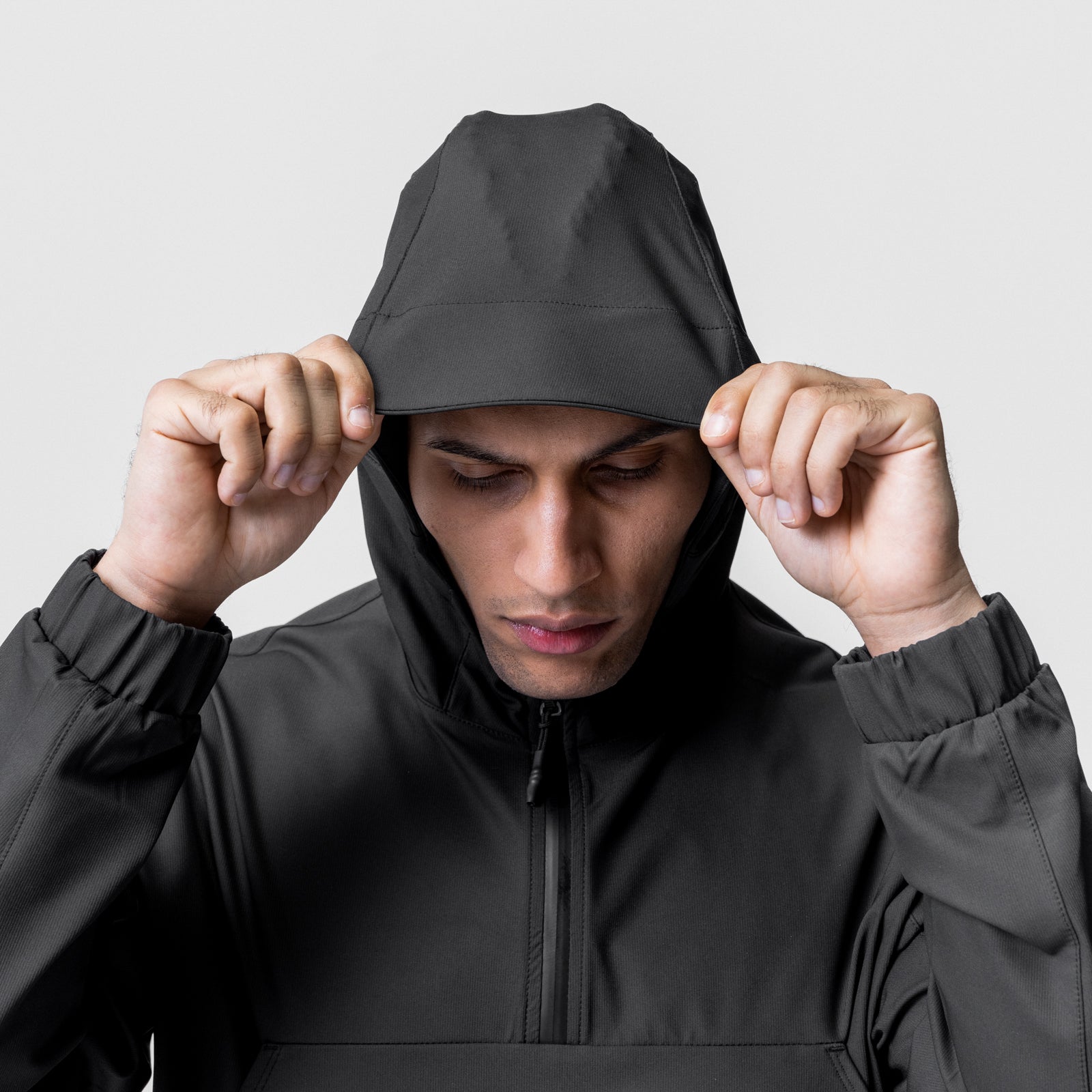 0717. Weather-Ready Anorak Jacket - Black
