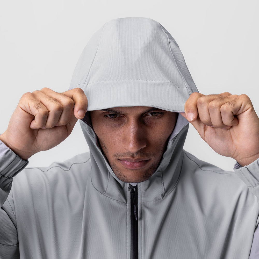 0717. Weather-Ready Anorak Jacket - Slate Grey "Patch"