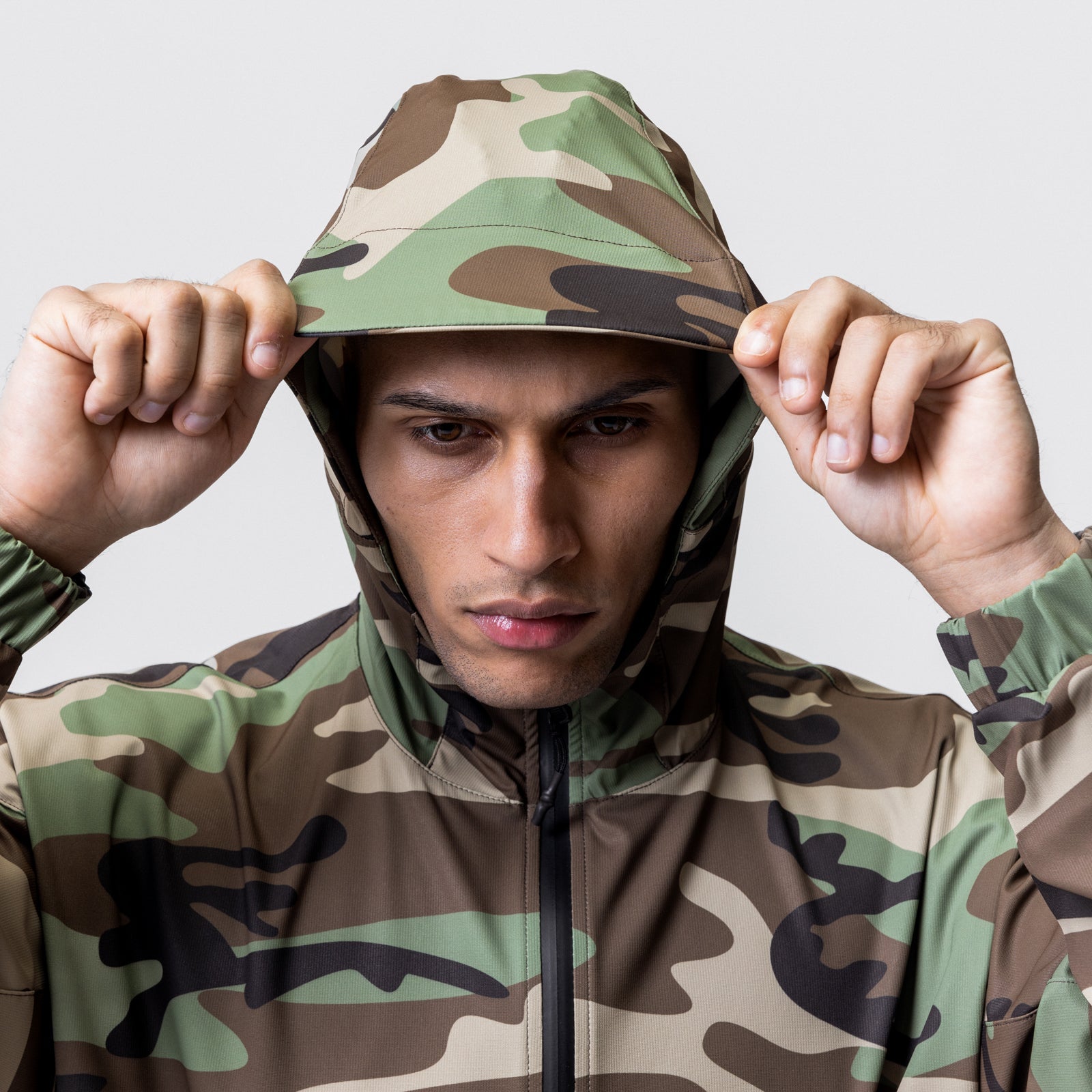 0717. Weather-Ready Anorak Jacket - Woodland Camo